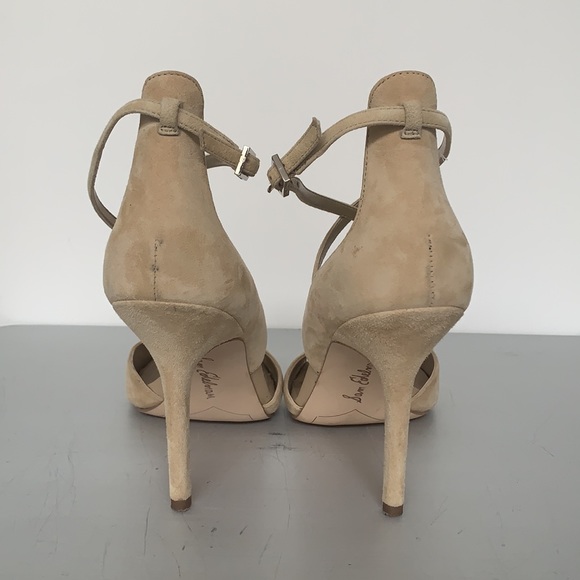 Sam Edelman Cream Suede Pumps Size 8 - Picture 3 of 4